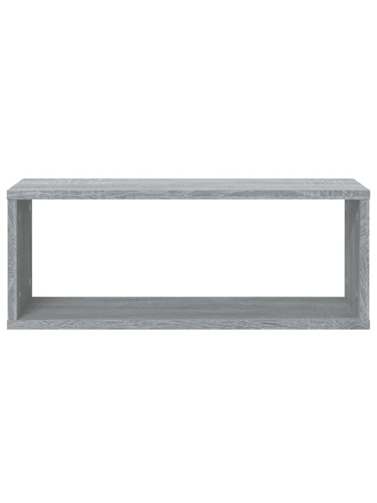 Kuba formas sienas plaukti, 4 gab., pelēka ozola, 60x15x23 cm