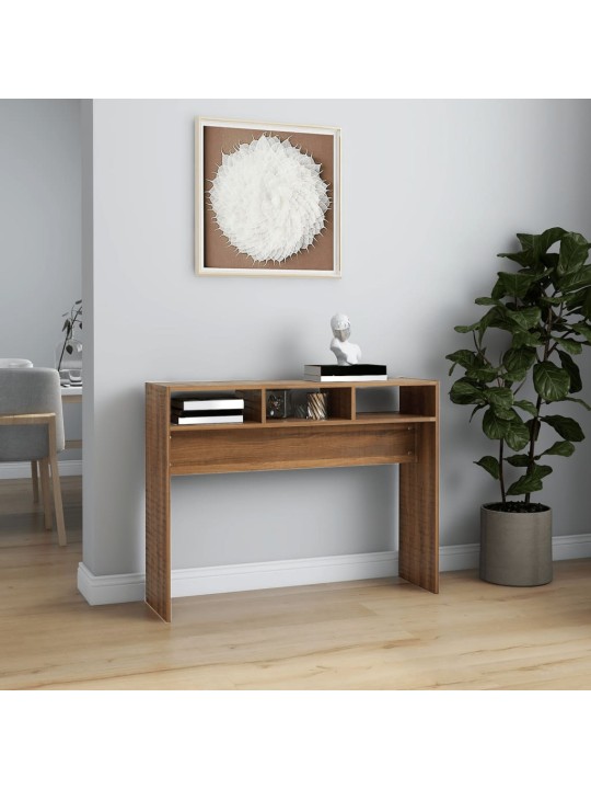 Konsoles galds, ozolkoka krāsa, 105x30x80 cm, inženierijas koks