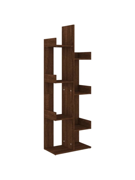 Grāmatu plaukts, 48x25,5x140, brūns ozols, inženierijas koks