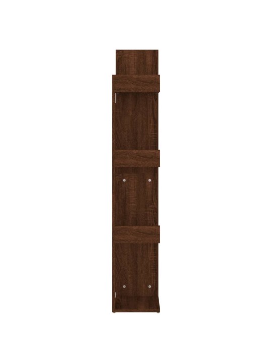Grāmatu plaukts, 48x25,5x140, brūns ozols, inženierijas koks