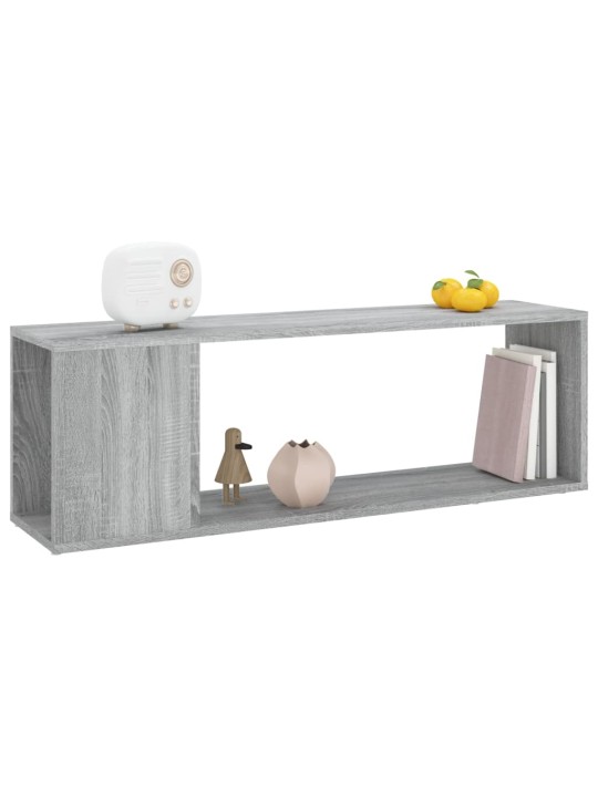 Tv plaukts, pelēka ozolkoka, 100x24x32 cm, inženierijas koks