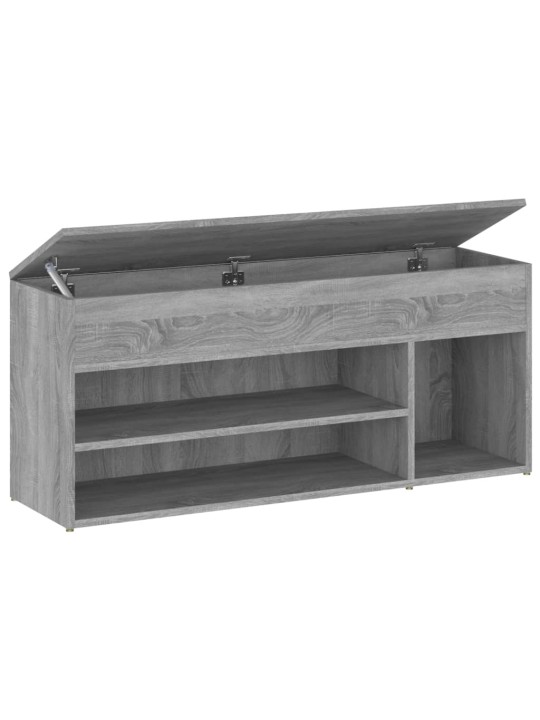 Apavu plaukts, pelēks, 105x30x45 cm, inženierijas koks