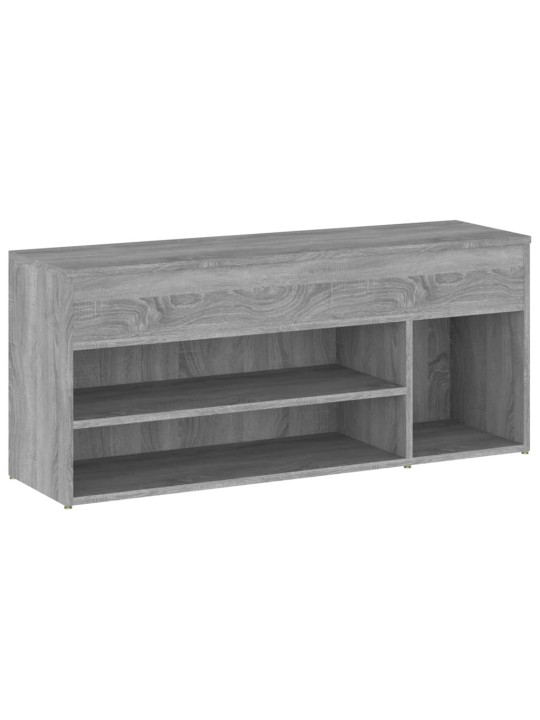 Apavu plaukts, pelēks, 105x30x45 cm, inženierijas koks