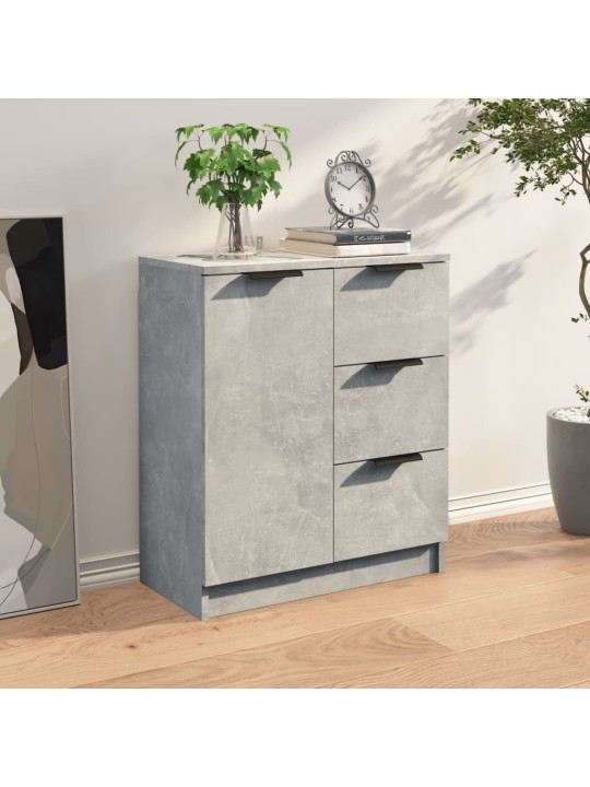 Kumode, betona pelēka, 60x30x70 cm, inženierijas koks