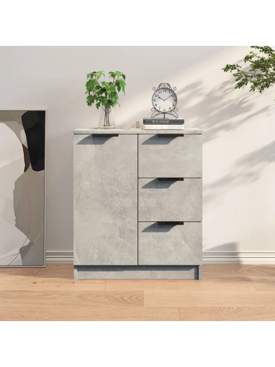 Kumode, betona pelēka, 60x30x70 cm, inženierijas koks