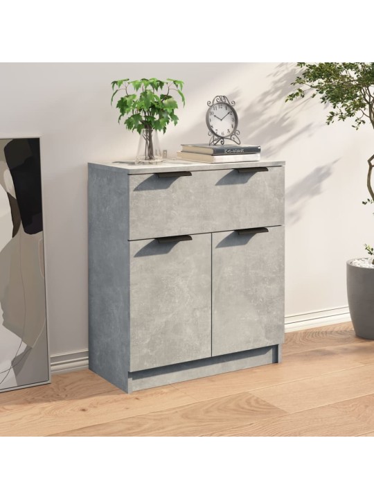 Kumode, betona pelēka, 60x30x70 cm, inženierijas koks