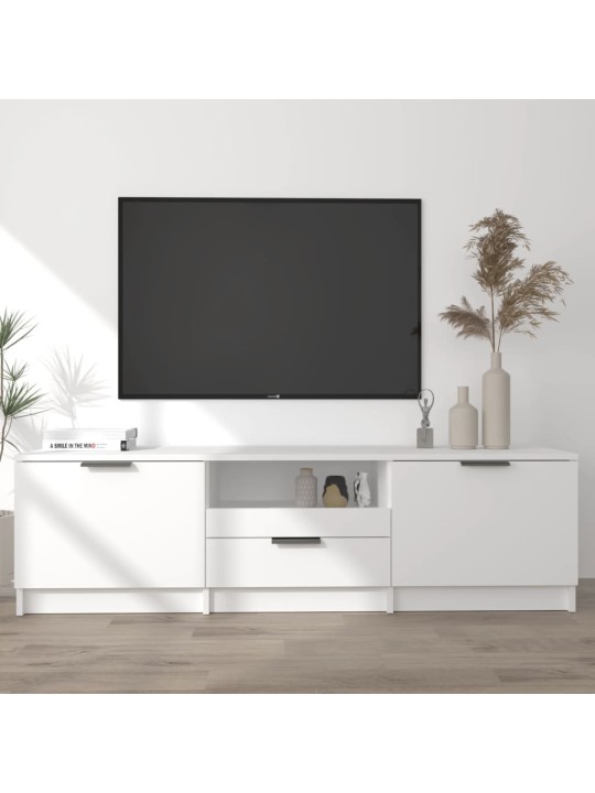 Tv skapītis, balts, 140x35x40 cm, inženierijas koks