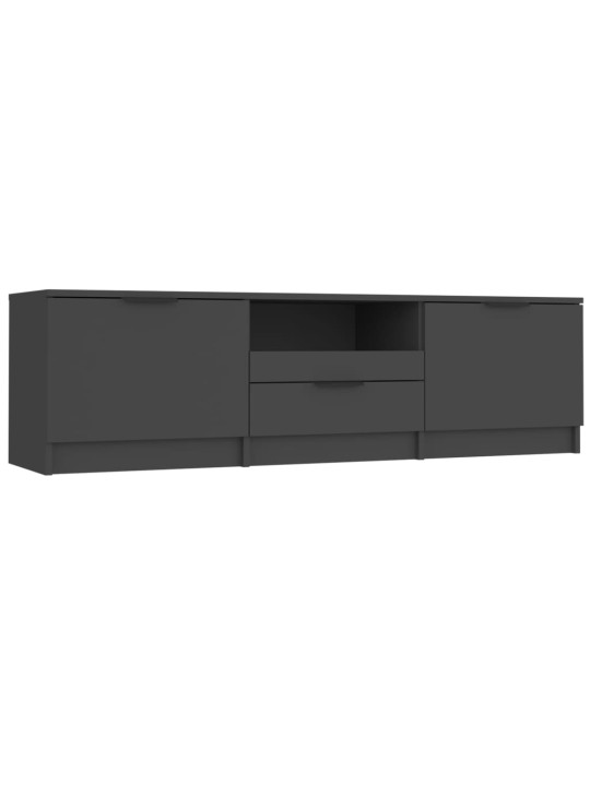 Tv skapītis, melns, 140x35x40 cm, inženierijas koks
