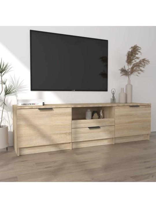 Tv skapītis, ozolkoka krāsa, 140x35x40 cm, inženierijas koks