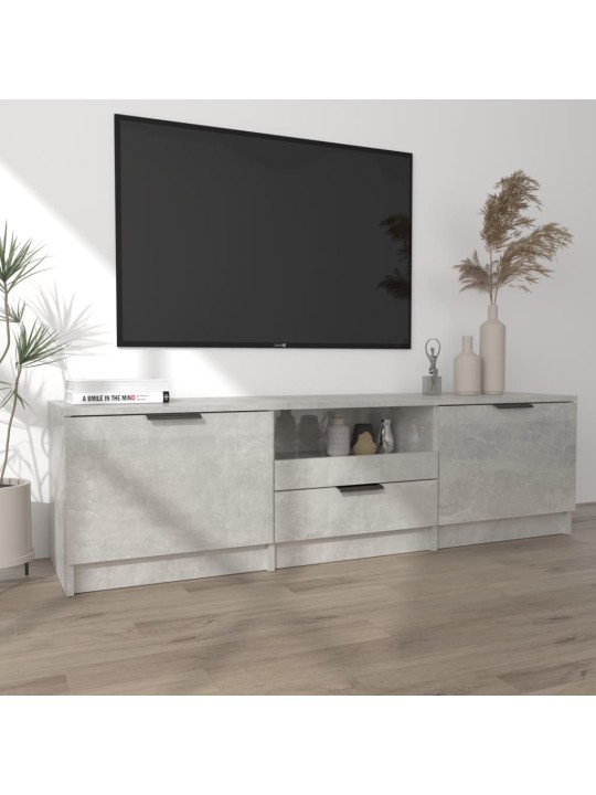 Tv skapītis, betonpelēks, 140x35x40 cm, inženierijas koks