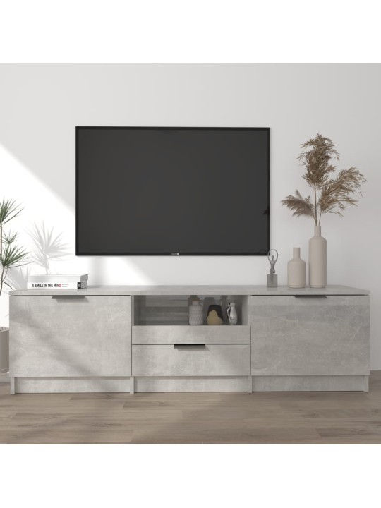 Tv skapītis, betonpelēks, 140x35x40 cm, inženierijas koks