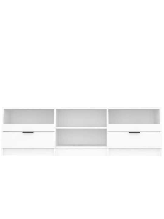 Tv skapītis, balts, 150x33,5x45 cm, inženierijas koks