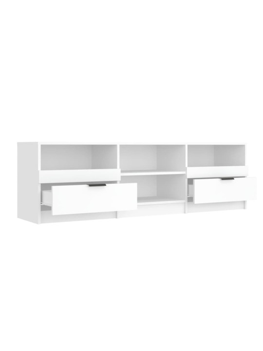 Tv skapītis, balts, 150x33,5x45 cm, inženierijas koks