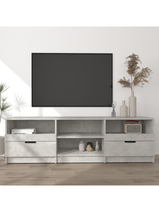 Tv skapītis, betona pelēks, 150x33,5x45 cm, inženierijas koks