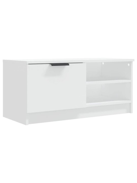 Tv skapītis, balts, 80x35x36,5 cm, inženierijas koks