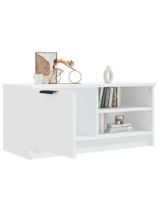 Tv skapītis, balts, 80x35x36,5 cm, inženierijas koks