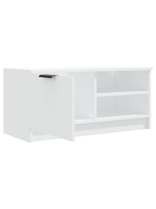 Tv skapītis, balts, 80x35x36,5 cm, inženierijas koks