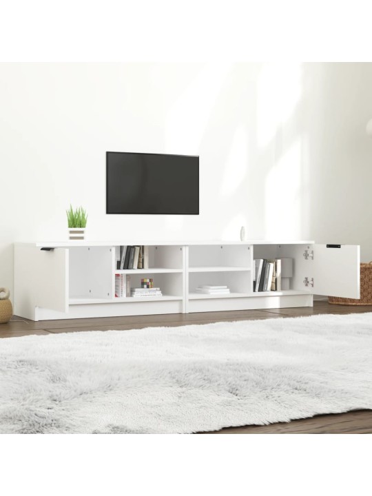 Tv skapīši, 2 gab., balti, 80x35x36,5 cm, inženierijas koks