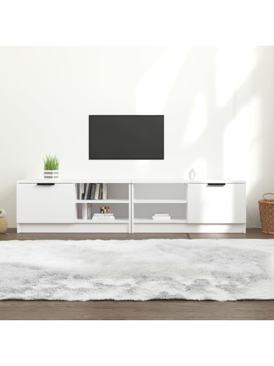 Tv skapīši, 2 gab., balti, 80x35x36,5 cm, inženierijas koks