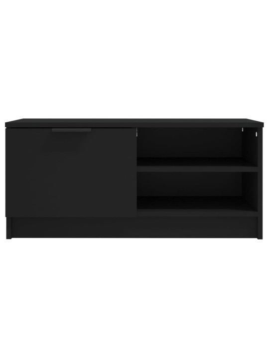 Tv skapītis, melns, 80x35x36,5 cm, inženierijas koks