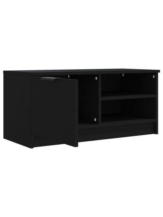Tv skapītis, melns, 80x35x36,5 cm, inženierijas koks