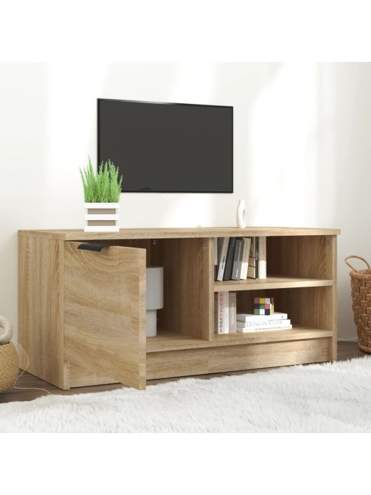 Tv skapītis, ozolkoka krāsa, 80x35x36,5 cm, inženierijas koks