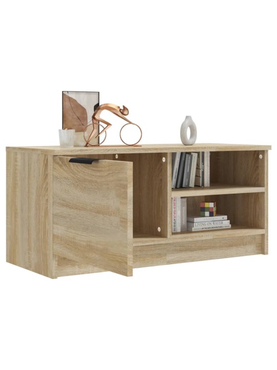 Tv skapītis, ozolkoka krāsa, 80x35x36,5 cm, inženierijas koks