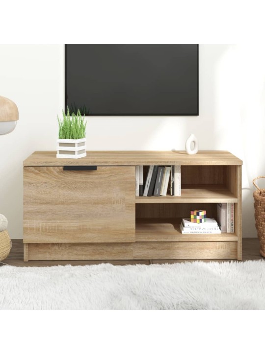 Tv skapītis, ozolkoka krāsa, 80x35x36,5 cm, inženierijas koks