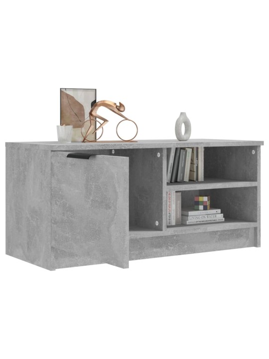 Tv skapītis, betonpelēks, 80x35x36,5 cm, inženierijas koks