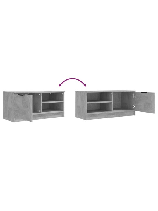 Tv skapītis, betonpelēks, 80x35x36,5 cm, inženierijas koks