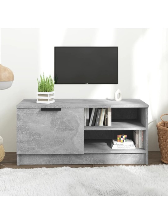 Tv skapītis, betonpelēks, 80x35x36,5 cm, inženierijas koks