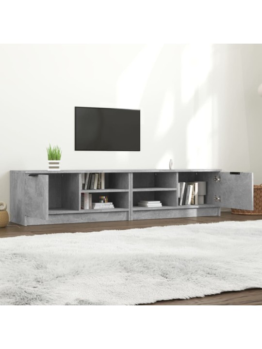 Tv skapīši, 2 gab., pelēki, 80x35x36,5 cm, inženierijas koks