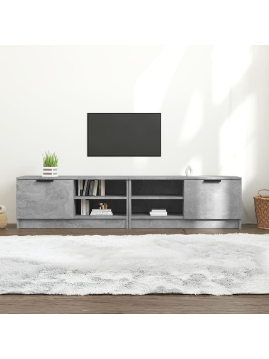 Tv skapīši, 2 gab., pelēki, 80x35x36,5 cm, inženierijas koks