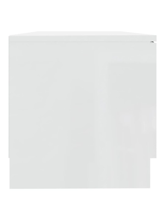 Tv skapītis, spīdīgi balts, 80x35x36,5 cm, inženierijas koks