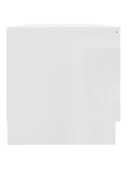 Tv skapīši 2 gab., spīdīgi balti 80x35x36,5cm inženierijas koks