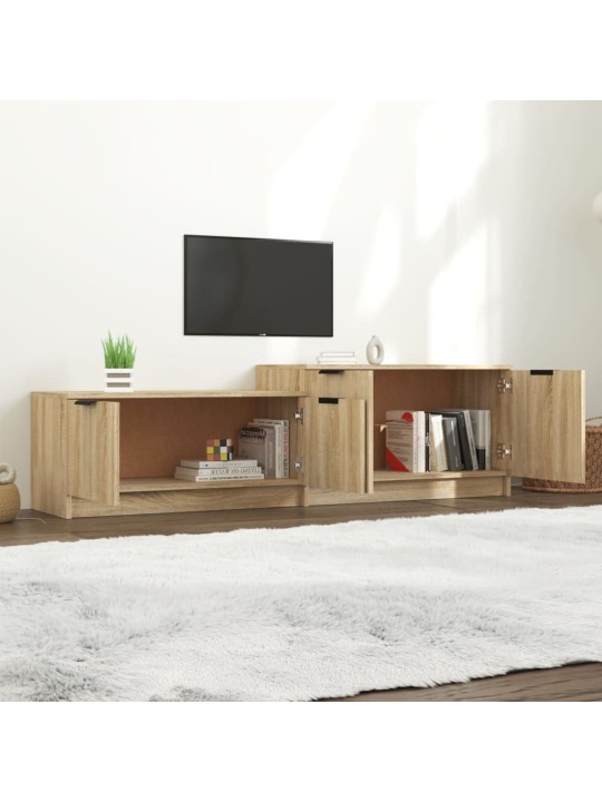 Tv skapītis, ozolkoka krāsa, 158,5x36x45 cm, inženierijas koks
