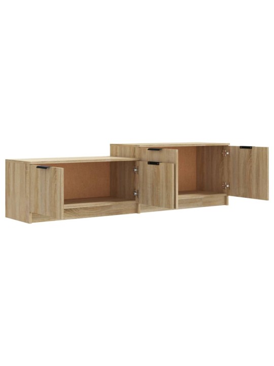 Tv skapītis, ozolkoka krāsa, 158,5x36x45 cm, inženierijas koks