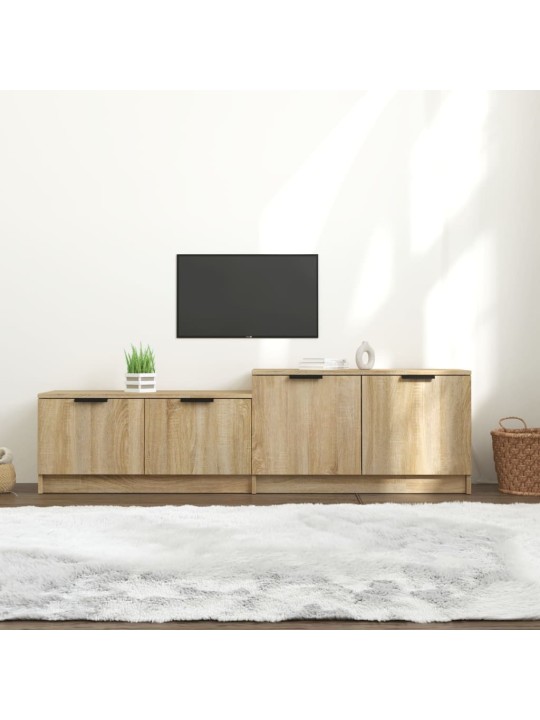 Tv skapītis, ozolkoka krāsa, 158,5x36x45 cm, inženierijas koks