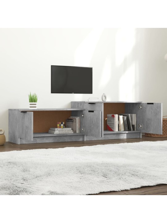 Tv skapītis, betona pelēks, 158,5x36x45 cm, inženierijas koks