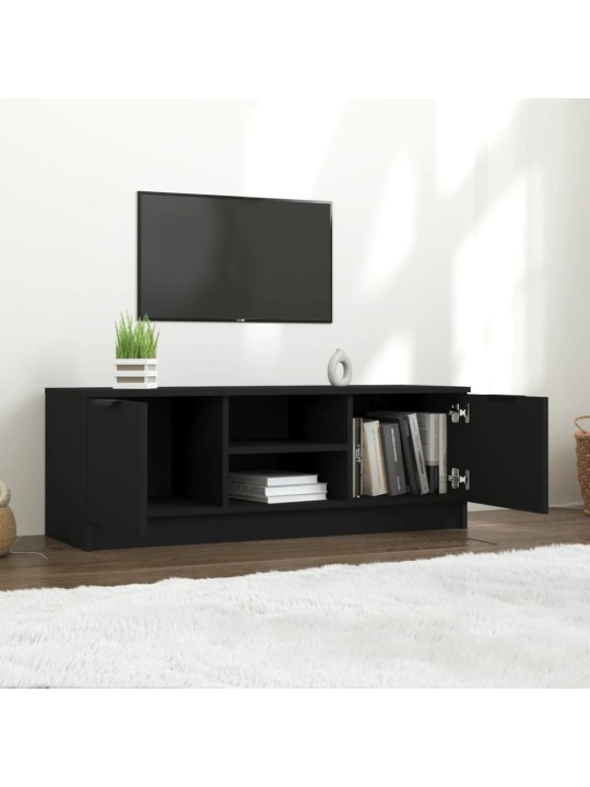 Tv skapītis, melns, 102x35x36,5 cm, inženierijas koks
