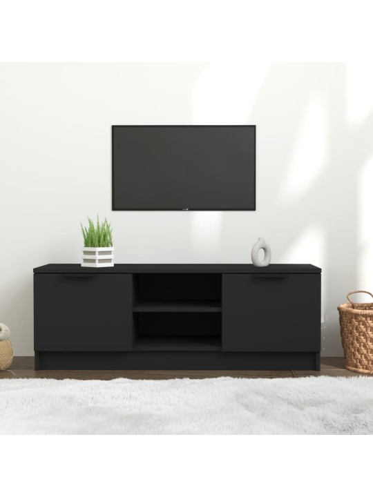 Tv skapītis, melns, 102x35x36,5 cm, inženierijas koks