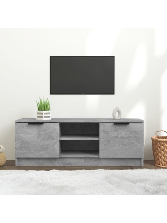 TV skapītis, betona pelēks, 102x35x36,5 cm, inženierijas koks
