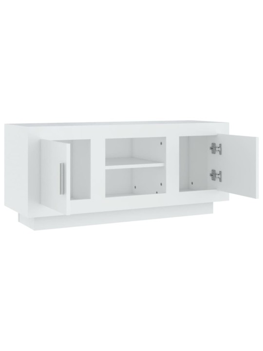 TV skapītis, balts, 102x35x45 cm, inženierijas koks