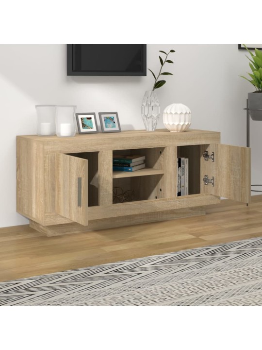 Tv skapītis, ozolkoka krāsa, 102x35x45 cm, inženierijas koks