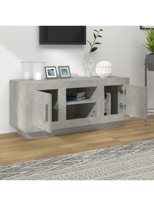 Tv skapītis, betonpelēks, 102x35x45 cm, inženierijas koks