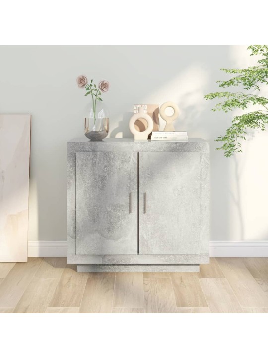 Kumode, betona pelēka, 80x40x75 cm, inženierijas koks