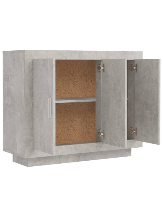 Kumode, betona pelēka, 92x35x75 cm, inženierijas koks