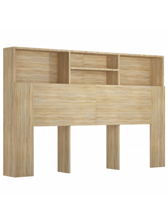 Gultas galvgalis ar plauktu, ozolkoka krāsa, 160x19x103,5 cm