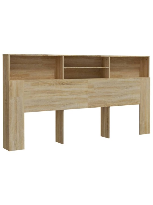 Gultas galvgalis ar plauktu, ozolkoka krāsa, 200x19x103,5 cm