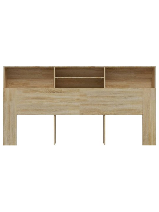 Gultas galvgalis ar plauktu, ozolkoka krāsa, 200x19x103,5 cm